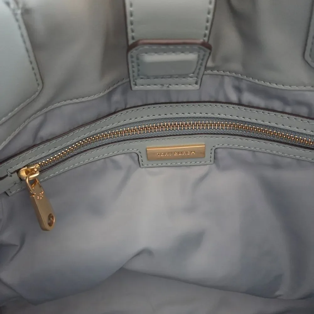 Tory Burch ELLA Tote Bag Blue Celadon